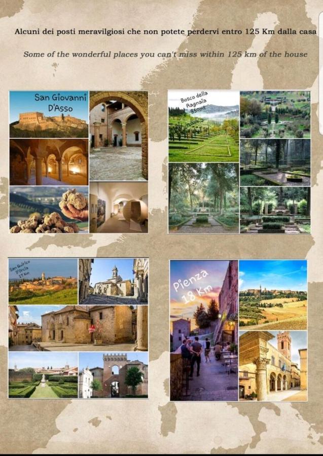 Raffinata casa con wifi e giardino immersa nel verde VAL D'ORCIA DELUXE Montalcino Esterno foto